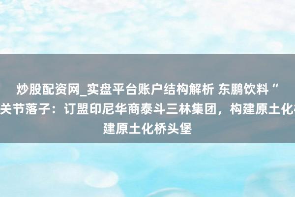 炒股配资网_实盘平台账户结构解析 东鹏饮料“出海”关节落子:订盟印尼华商泰斗三林集团,构建原土化桥头堡